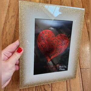 Tahari Gold and White Picture Frame